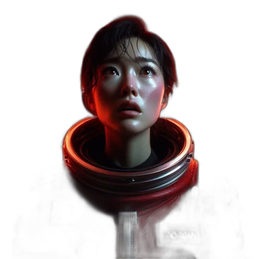 face, robot, concept art, 3d render transparent PNG cut-out