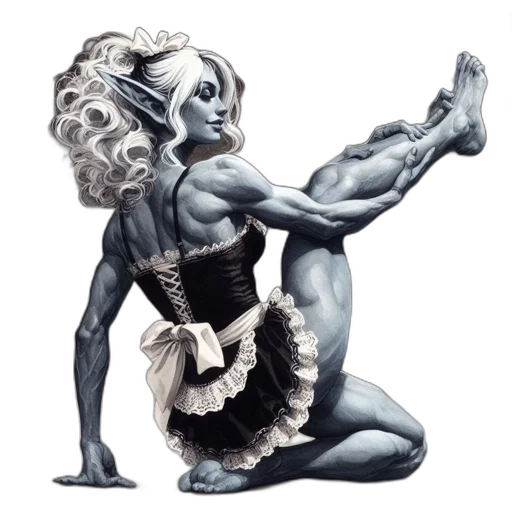 dress, creature, mask, concept art transparent PNG cut-out