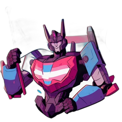 robot, weapon, concept art, vaporwave transparent PNG cut-out