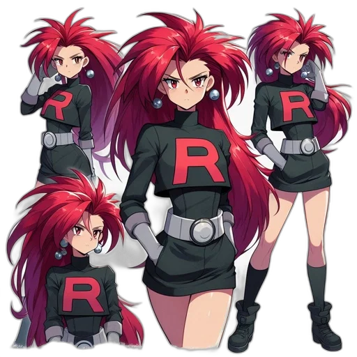 robot, jacket, hair, weapon transparent PNG cut-out