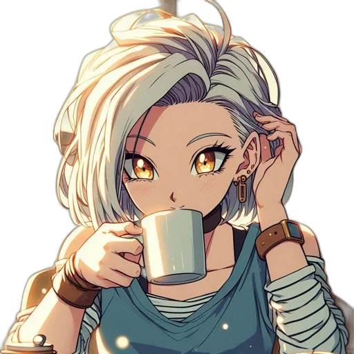 face, anime, pixel art, vaporwave transparent PNG cut-out