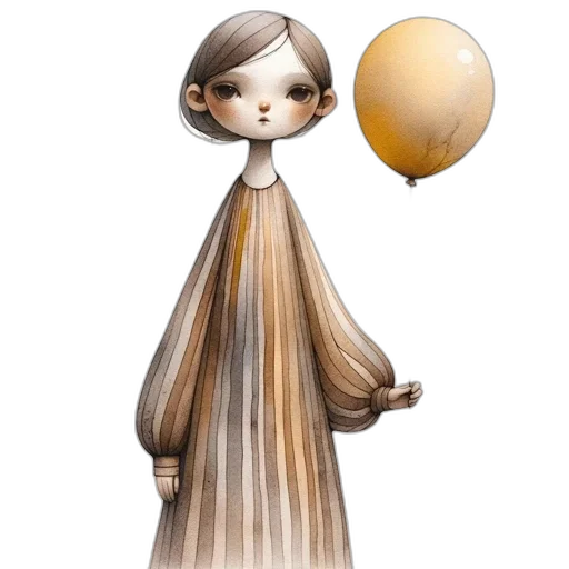 dress, hair, jewelry, concept art transparent PNG cut-out