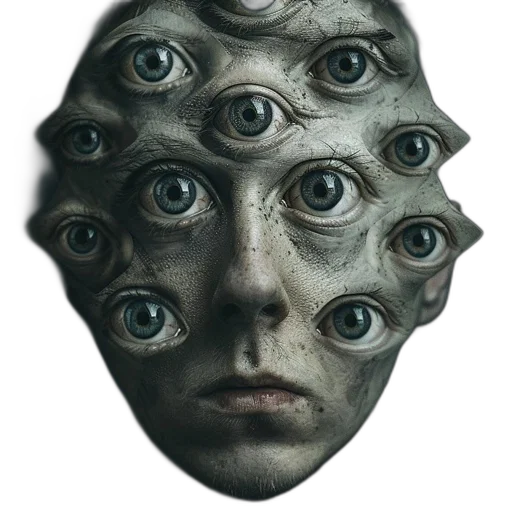 mask, face, creature, robot transparent PNG cut-out