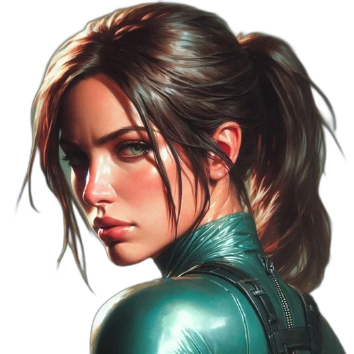 jacket, face, concept art, comic book art transparent PNG cut-out
