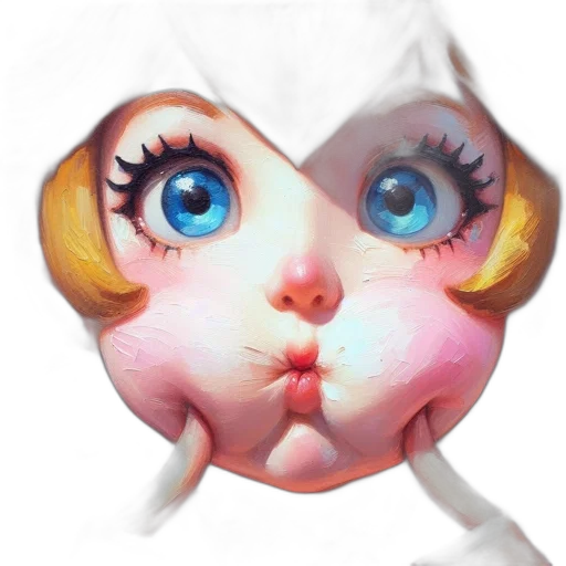 mask, face, creature, 3d render transparent PNG cut-out