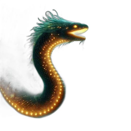 dragon, creature, animal, staff transparent PNG cut-out