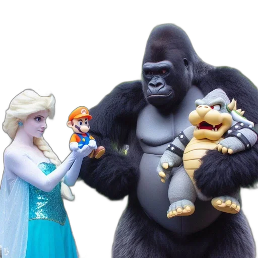 fire, three, figures, elsa transparent PNG cut-out