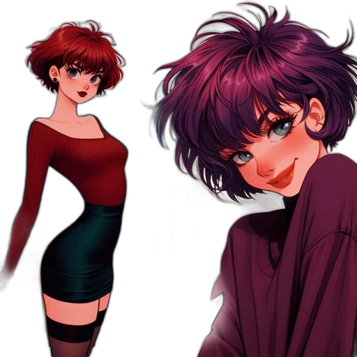 dress, anime, concept art, cartoon transparent PNG cut-out