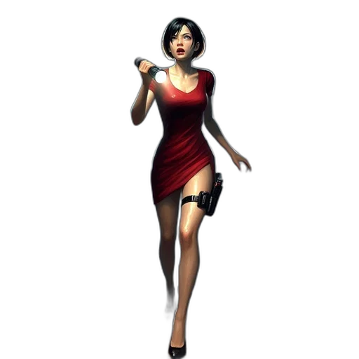dress, staff, concept art, 3d render transparent PNG cut-out