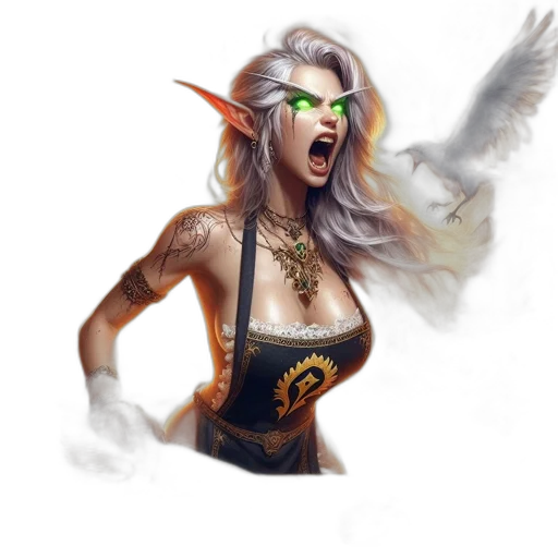 dragon, staff, fantasy art, concept art transparent PNG cut-out