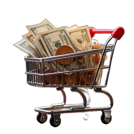 furniture, shopping, cart, filled transparent PNG cut-out