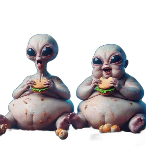 food, creature, concept art, 3d render transparent PNG cut-out