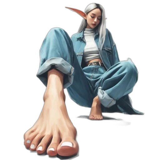 shoes, creature, staff, concept art transparent PNG cut-out
