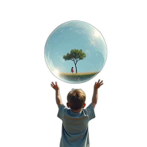 tree, umbrella, bottle, creature transparent PNG cut-out