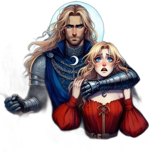 sword, fantasy art, concept art, watercolor transparent PNG cut-out