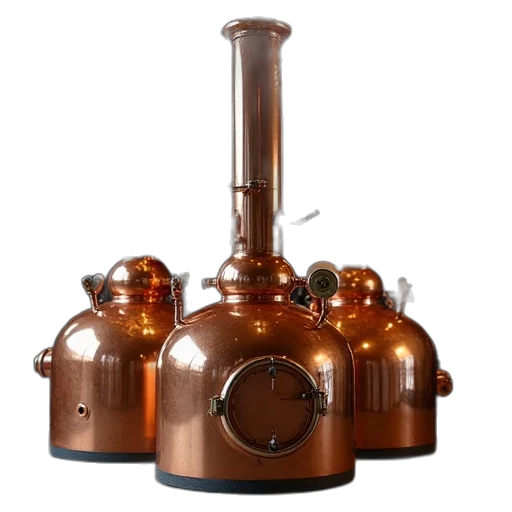 bottle, 3d render, copper, pot transparent PNG cut-out