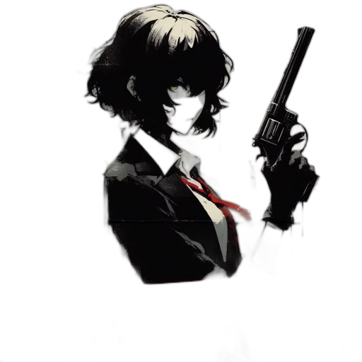 weapon, jacket, staff, face transparent PNG cut-out