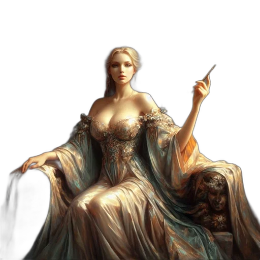 dress, jewelry, crown, sword transparent PNG cut-out