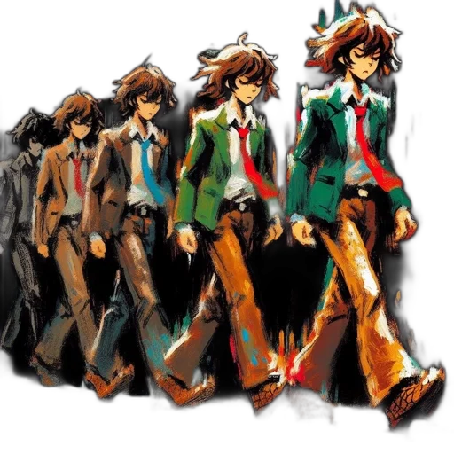 jacket, staff, concept art, pixel art transparent PNG cut-out