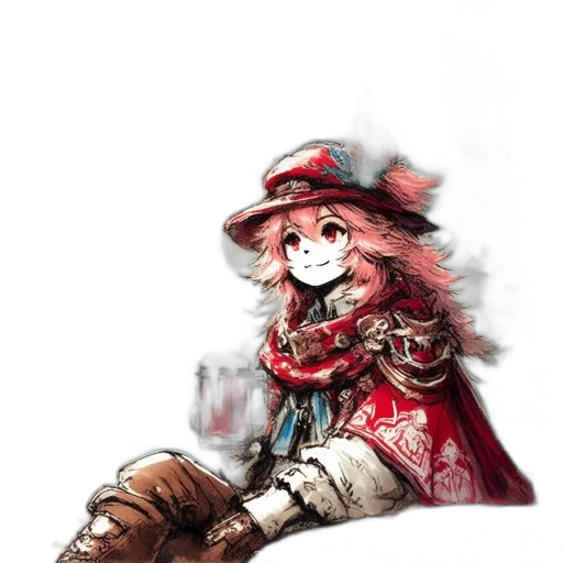 hat, staff, weapon, face transparent PNG cut-out