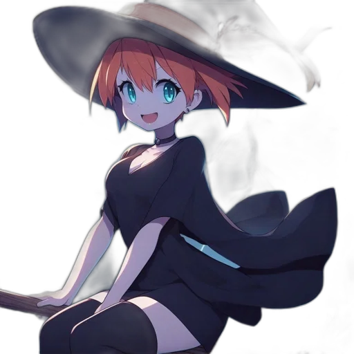 hat, dress, staff, creature transparent PNG cut-out