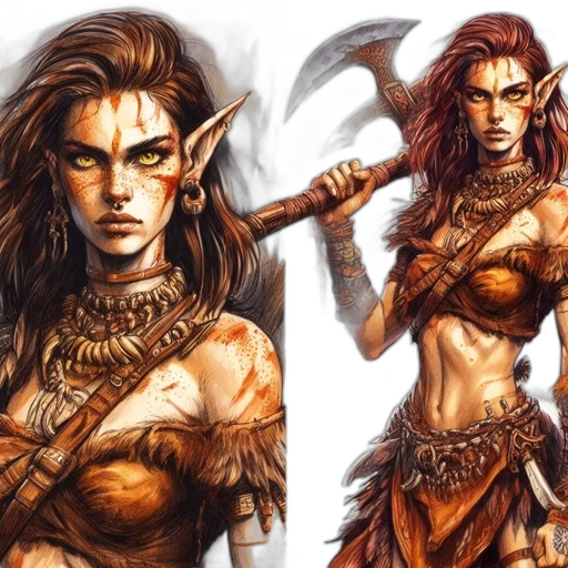 fantasy art, concept art, comic book art, pixel art transparent PNG cut-out