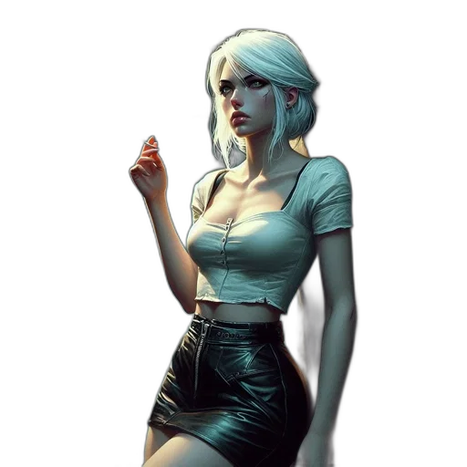 dress, staff, concept art, fantasy art transparent PNG cut-out