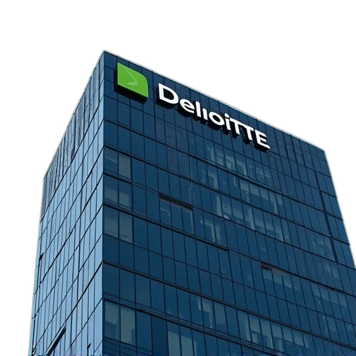 building, deloitte, logo, above transparent PNG cut-out