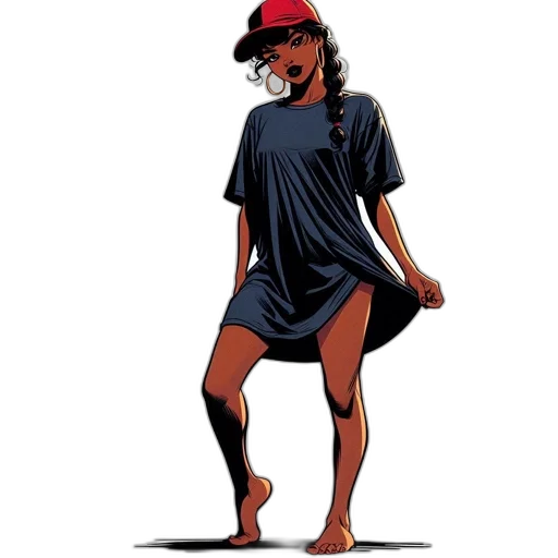dress, comic book art, concept art, cartoon transparent PNG cut-out