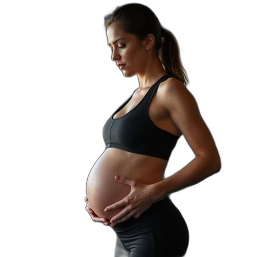 pregnant, woman, workout, gear transparent PNG cut-out