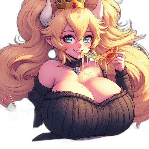 crown, staff, dress, fantasy art transparent PNG cut-out