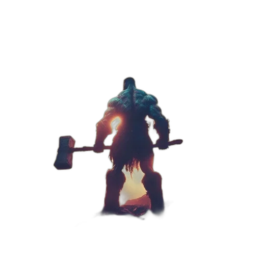 weapon, robot, creature, staff transparent PNG cut-out