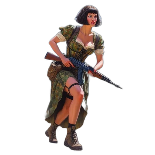 weapon, staff, dress, sword transparent PNG cut-out