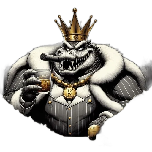 crown, staff, dragon, creature transparent PNG cut-out