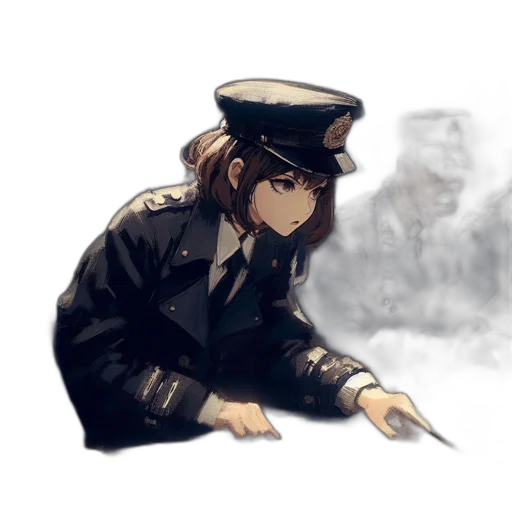 hat, staff, jacket, weapon transparent PNG cut-out