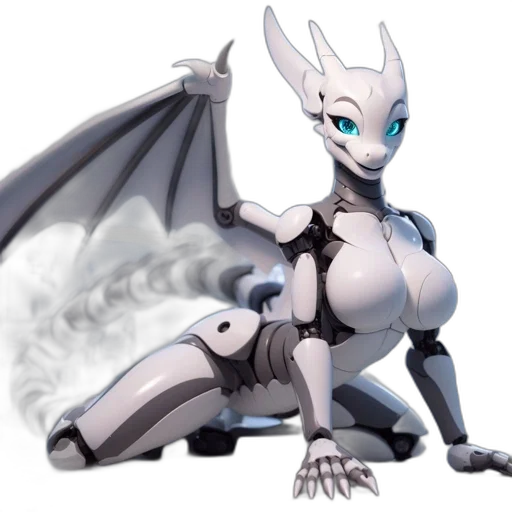 dragon, robot, creature, fantasy art transparent PNG cut-out