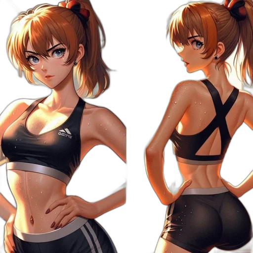 anime, concept art, pixel art, 3d render transparent PNG cut-out