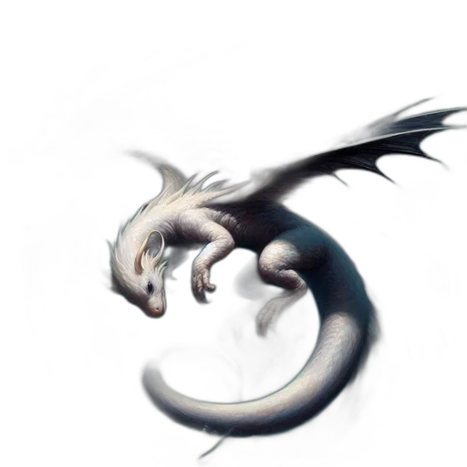 dragon, creature, staff, animal transparent PNG cut-out
