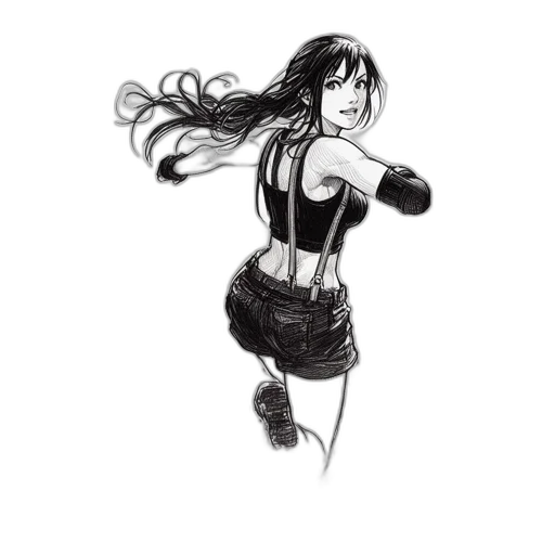 comic book art, concept art, pencil sketch, fantasy art transparent PNG cut-out