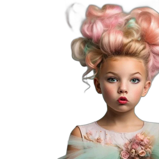 hair, photorealistic, 3d render, concept art transparent PNG cut-out