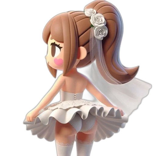 dress, 3d render, concept art, anime transparent PNG cut-out