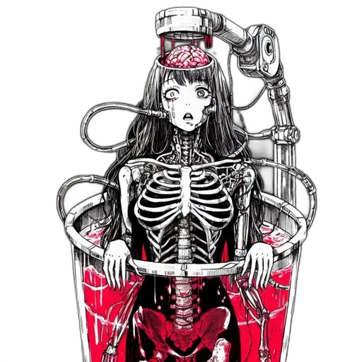 robot, dress, crown, comic book art transparent PNG cut-out