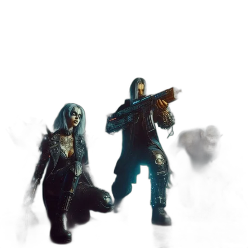 weapon, mask, staff, jacket transparent PNG cut-out
