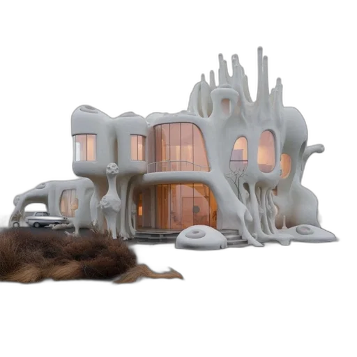 building, furniture, concept art, 3d render transparent PNG cut-out