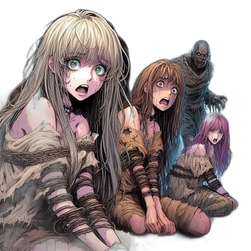 creature, hair, concept art, comic book art transparent PNG cut-out