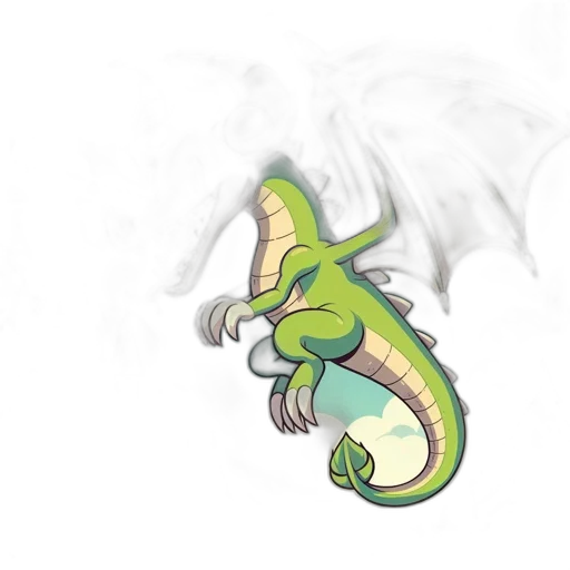 dragon, creature, staff, animal transparent PNG cut-out