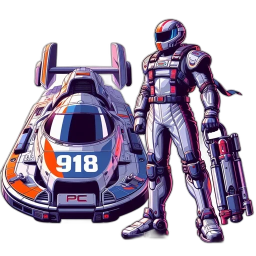 robot, jacket, concept art, pixel art transparent PNG cut-out