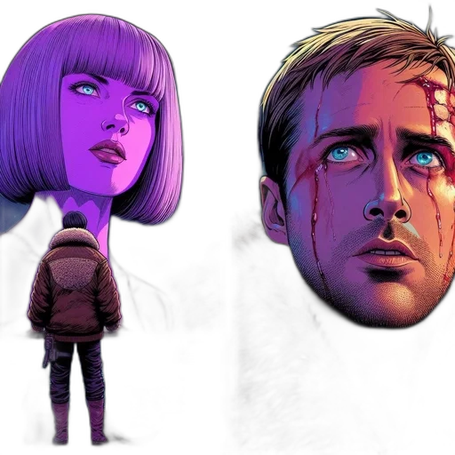 face, mask, jacket, concept art transparent PNG cut-out