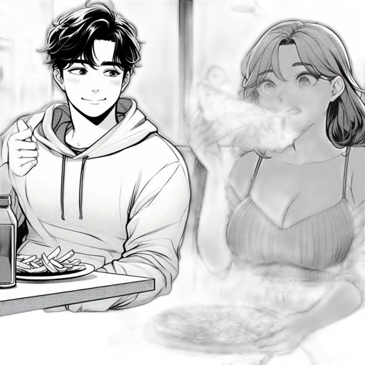 food, comic book art, concept art, vaporwave transparent PNG cut-out