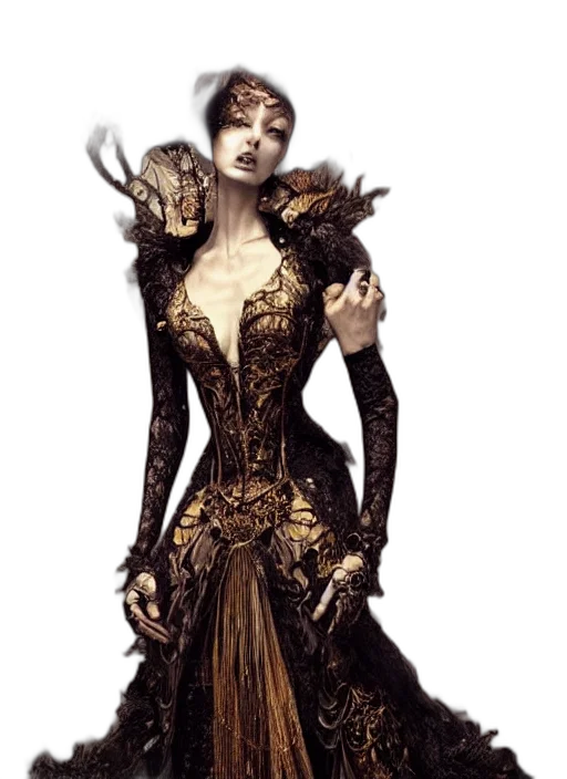 dress, jewelry, mask, staff transparent PNG cut-out